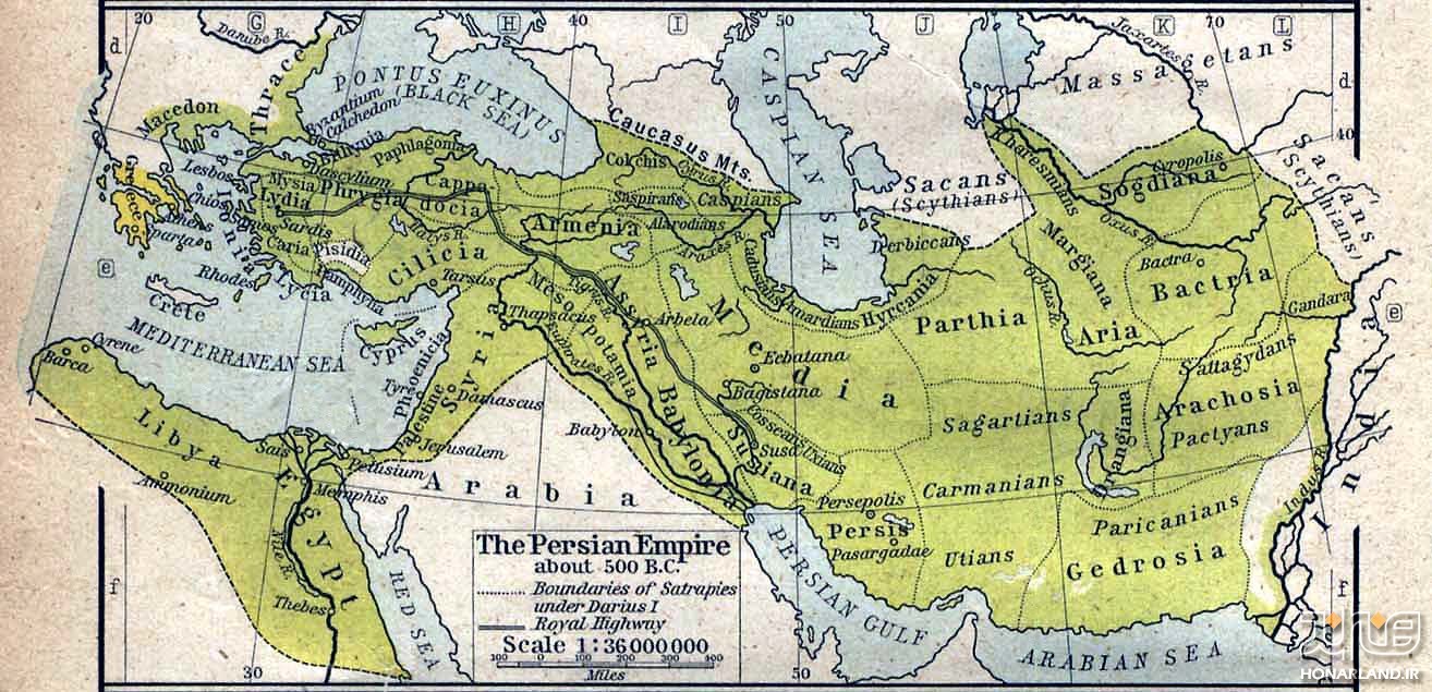 نقشه قدیمی ایران و خلیج فارس